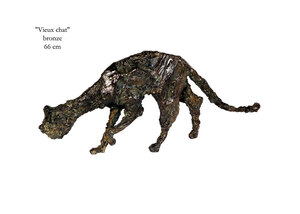 LE VIEUX CHAT Bronze 3/8 - 66cm