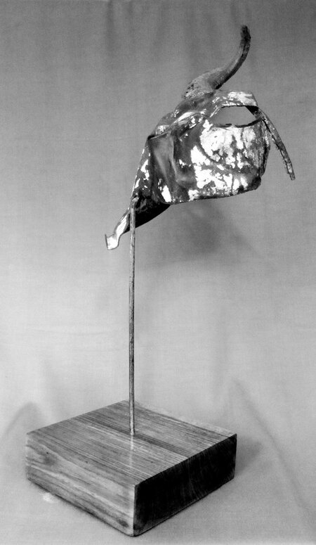 T&ecirc;te de ch&egrave;vre  PU m&eacute;tal soud&eacute; 50X34X20cm