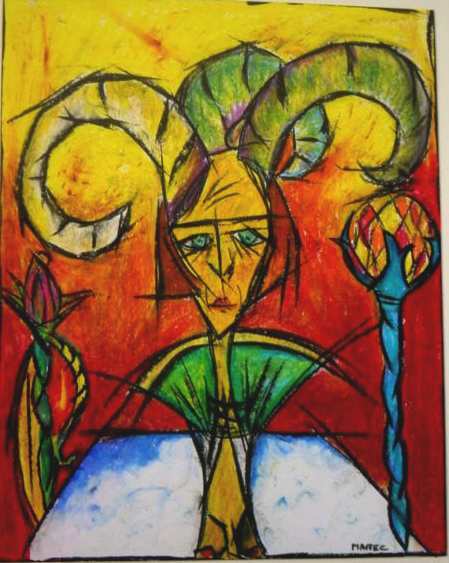 Femme aux cornes