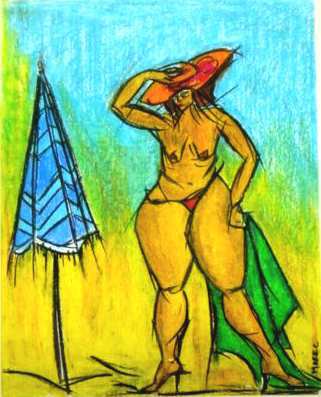 Femme au parasol