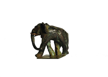 ELEPHANT EN MARCHE bronze PU