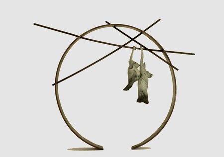 Espalier pour pachiderme bronze et acier