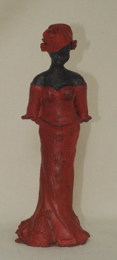 Africaine: El&eacute;gance rouge (terre cuite)