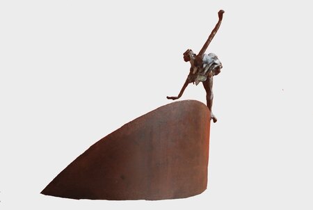 Equilibriste Bronze et acier