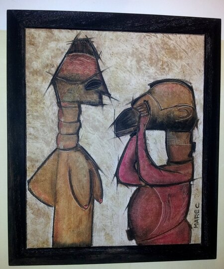 technique mixte sur toile